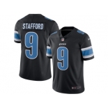 Men's Detroit Lions #9 Matthew Stafford Nike Black Color Rush Limited Jersey