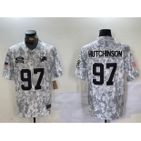 Men's Detroit Lions #97 Aidan Hutchinson 2024 Arctic Camo Salute To Service Limited Stitched Football Jersey