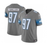 Men's Detroit Lions #97 Aidan Hutchinson Grey 2023 F.U.S.E. Vapor Untouchable Limited Football Stitched Jersey