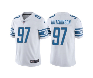 Men's Detroit Lions #97 Aidan Hutchinson White Vapor Untouchable Limited Stitched Jersey