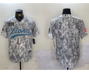 Men's Detroit Lions Blank 2024 Arctic Camo Salute To Service Stitched Baseball Jersey