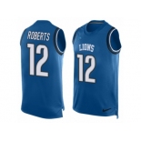 Men's Nike Detroit Lions #12 Andre Roberts Limited Light Blue Player Name & Number Tank Top NFL Jersey