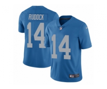 Men's Nike Detroit Lions #14 Jake Rudock Vapor Untouchable Limited Blue Alternate NFL Jersey