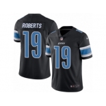 Men's Nike Detroit Lions #19 Andre Roberts Limited Black Rush NFL Jersey