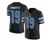 Men's Nike Detroit Lions #19 Andre Roberts Limited Black Rush NFL Jersey