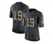 Men's Nike Detroit Lions #19 Kenny Golladay Limited Black 2016 Salute to Service NFL Jersey