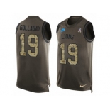 Men's Nike Detroit Lions #19 Kenny Golladay Limited Green Salute to Service Tank Top NFL Jersey