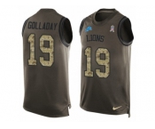 Men's Nike Detroit Lions #19 Kenny Golladay Limited Green Salute to Service Tank Top NFL Jersey