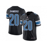 Men's Nike Detroit Lions #20 Barry Sanders Limited Black Rush NFL Jersey