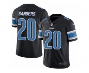 Men's Nike Detroit Lions #20 Barry Sanders Limited Black Rush NFL Jersey