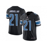 Men's Nike Detroit Lions #21 Ameer Abdullah Limited Black Rush NFL Jersey