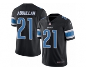 Men's Nike Detroit Lions #21 Ameer Abdullah Limited Black Rush NFL Jersey