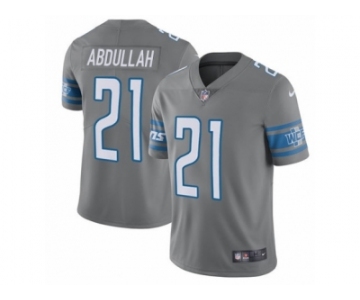 Men's Nike Detroit Lions #21 Ameer Abdullah Limited Steel Rush NFL Jersey