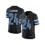 Men's Nike Detroit Lions #24 Nevin Lawson Limited Black Rush NFL Jersey