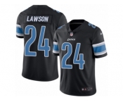 Men's Nike Detroit Lions #24 Nevin Lawson Limited Black Rush NFL Jersey