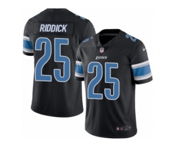 Men's Nike Detroit Lions #25 Theo Riddick Limited Black Rush NFL Jersey