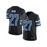 Men's Nike Detroit Lions #27 Glover Quin Limited Black Rush NFL Jersey