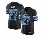 Men's Nike Detroit Lions #27 Glover Quin Limited Black Rush NFL Jersey