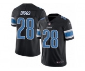 Men's Nike Detroit Lions #28 Quandre Diggs Limited Black Rush NFL Jersey