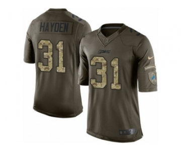 Men's Nike Detroit Lions #31 D.J. Hayden Limited Green Salute to Service NFL Jersey