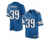 Men's Nike Detroit Lions #39 Johnthan Banks Limited Light Blue Team Color NFL Jersey