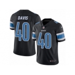 Men's Nike Detroit Lions #40 Jarrad Davis Limited Black Rush NFL Jersey