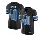 Men's Nike Detroit Lions #40 Jarrad Davis Limited Black Rush NFL Jersey