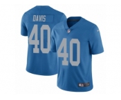 Men's Nike Detroit Lions #40 Jarrad Davis Limited Blue Alternate NFL Jersey