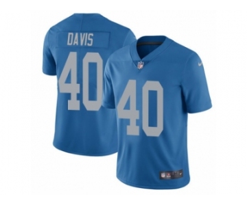 Men's Nike Detroit Lions #40 Jarrad Davis Limited Blue Alternate NFL Jersey