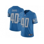 Men's Nike Detroit Lions #40 Jarrad Davis Limited Light Blue Team Color NFL Jersey