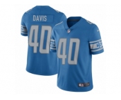 Men's Nike Detroit Lions #40 Jarrad Davis Limited Light Blue Team Color NFL Jersey