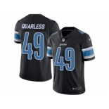 Men's Nike Detroit Lions #49 Andrew Quarless Limited Black Rush NFL Jersey