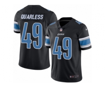 Men's Nike Detroit Lions #49 Andrew Quarless Limited Black Rush NFL Jersey