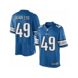 Men's Nike Detroit Lions #49 Andrew Quarless Limited Light Blue Team Color NFL Jersey