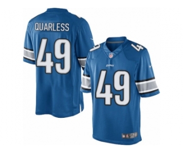 Men's Nike Detroit Lions #49 Andrew Quarless Limited Light Blue Team Color NFL Jersey