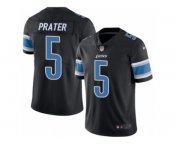 Men's Nike Detroit Lions #5 Matt Prater Limited Black Rush NFL Jersey