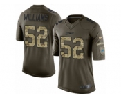 Men's Nike Detroit Lions #52 Antwione Williams Limited Green Salute to Service NFL Jersey