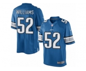 Men's Nike Detroit Lions #52 Antwione Williams Limited Light Blue Team Color NFL Jersey