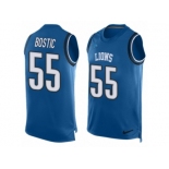 Men's Nike Detroit Lions #55 Jon Bostic Limited Light Blue Player Name & Number Tank Top NFL Jersey