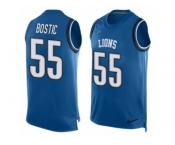 Men's Nike Detroit Lions #55 Jon Bostic Limited Light Blue Player Name & Number Tank Top NFL Jersey