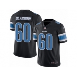 Men's Nike Detroit Lions #60 Graham Glasgow Limited Black Rush NFL Jersey