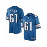 Men's Nike Detroit Lions #61 Kerry Hyder Limited Light Blue Team Color NFL Jersey