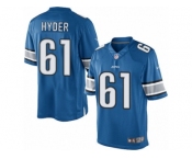 Men's Nike Detroit Lions #61 Kerry Hyder Limited Light Blue Team Color NFL Jersey