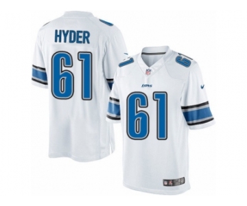 Men's Nike Detroit Lions #61 Kerry Hyder Limited White NFL Jersey