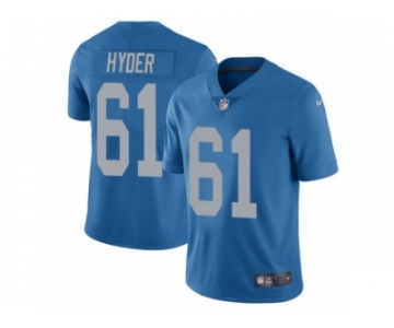 Men's Nike Detroit Lions #61 Kerry Hyder Vapor Untouchable Limited Blue Alternate NFL Jersey