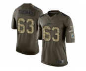 Men's Nike Detroit Lions #63 Brandon Thomas Limited Green Salute to Service NFL Jersey