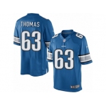 Men's Nike Detroit Lions #63 Brandon Thomas Limited Light Blue Team Color NFL Jersey