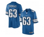 Men's Nike Detroit Lions #63 Brandon Thomas Limited Light Blue Team Color NFL Jersey