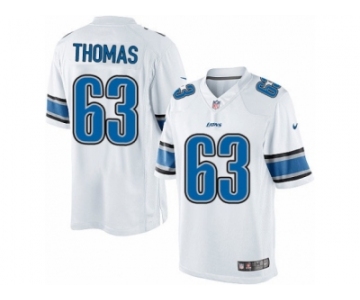 Men's Nike Detroit Lions #63 Brandon Thomas Limited White NFL Jersey