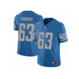 Men's Nike Detroit Lions #63 Brandon Thomas Vapor Untouchable Limited Light Blue Team Color NFL Jersey